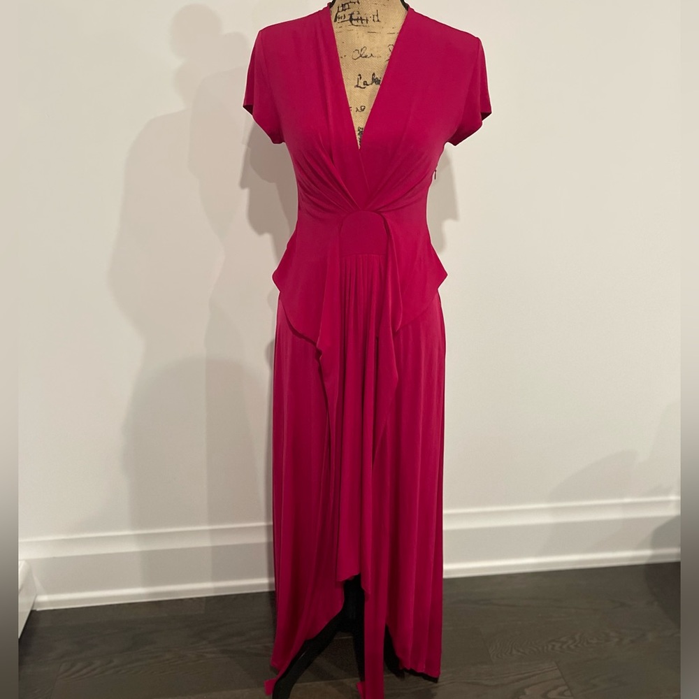 Michael Kors Fuchsia S/S Wrap Maxi Dress, US Size 4
